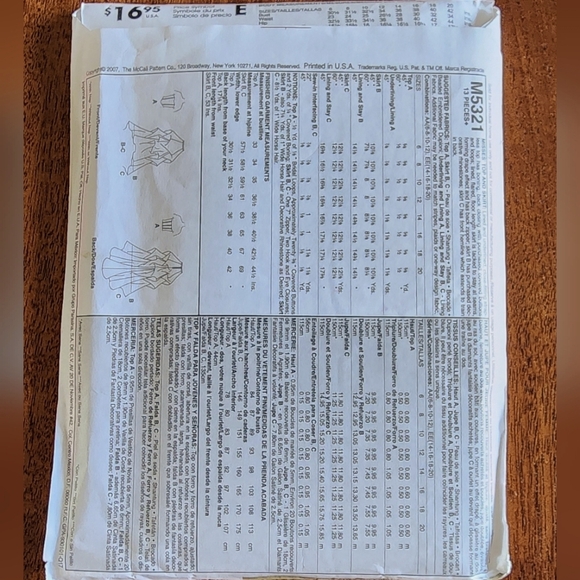 McCall's gown "Bridal Elegance" sewing pattern #M5321, sz: 6-12, NEW! - Picture 5 of 13